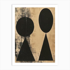 'Two Black Triangles' Art Print