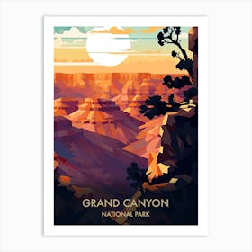 Grand Canyon National Park Travel Poster Illustration Style 5 Art Print