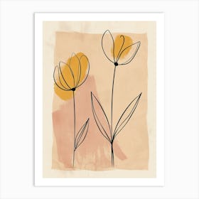 Patna Flower Market Boho Minimalist Style Art Print