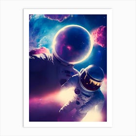 Space Astronauts Art Print