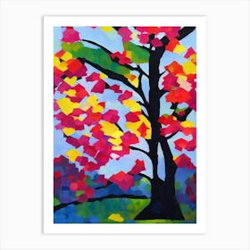 Flowering Pear Tree Cubist 1 Art Print