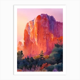 Garden Of The Gods Watercolour Art Print