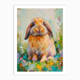 American Fuzzy Rabbit Painting 4 Art Print