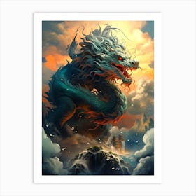 Dragon In The Sky 2 Art Print