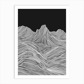 Beinn Bheoil Line Drawing 3 Art Print