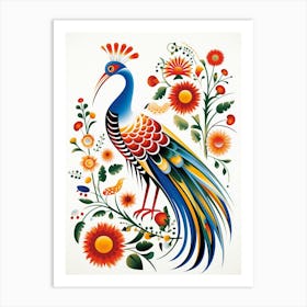 Scandinavian Bird Illustration Pheasant 8 Art Print