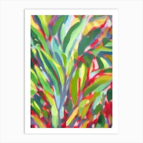 Hawaiian Schefflera 3 Impressionist Painting Art Print