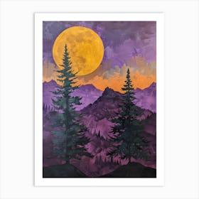 Full Moon Painting Art Print