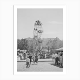 Ferris Wheel, A Carnival Was In Vale, Oregon, On The Fourth Of July By Russell Lee Art Print