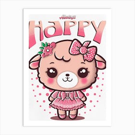 Happy Lama Art Print