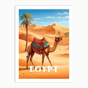 Egypt Camel in the Desert Art Print