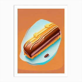 Chocolate Éclair Bakery Product Matisse Inspired Pop Art 1 Art Print