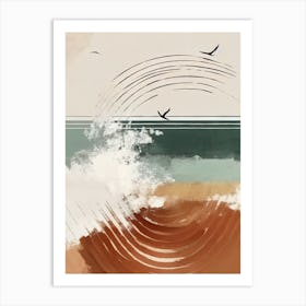 Crushing Waves - Abstract Minimal Boho Beach Art Print