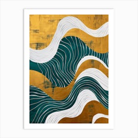 Abstract Wave Painting 8 Art Print