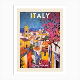 Catania Italy 4 Fauvist Painting  Travel Poster Art Print