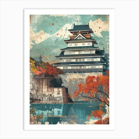 Nijo Castle Mid Century Modern 1 Art Print