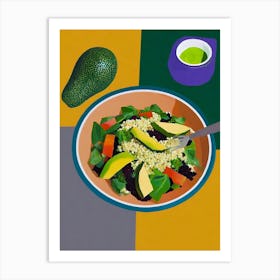 Avocado Salad Art Print