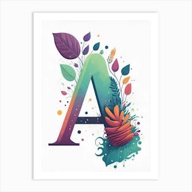 Colorful Letter A Illustration 80 Art Print