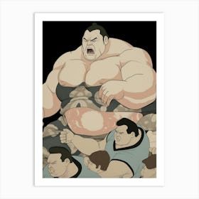 Sumo Wrestlers Japanese 4 Art Print