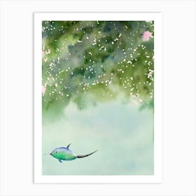 Narwhal Storybook Watercolour Art Print