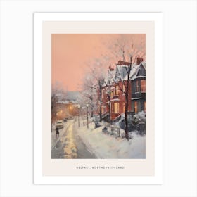 Dreamy Winter Painting Poster Belfast Northern Ireland 2 Art Print