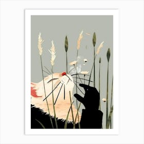 Cat In The Grass 5 Art Print