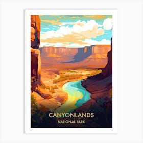 Canyonlands National Park Travel Poster Illustration Style 4 Art Print