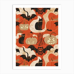 Halloween Pattern Art Print