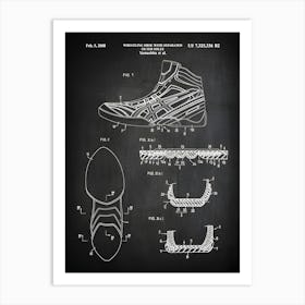 Wrestling Shoe Patent Wrestling Decor Wrestling Art Wrestling Wrestling Wall Decor Wrestling Poster Wrestling Print Sw3361 Art Print