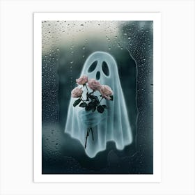 Ghost With Roses Art Print