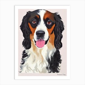 Spaniel (Field) 2 Watercolour Dog Art Print