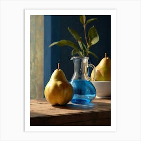 Pears In A Pitcher Art Print