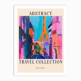 Abstract Travel Collection Poster Paris France 7 Art Print