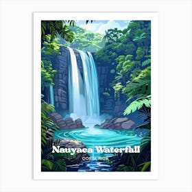 Nauyaca Waterfall Costa Rica Nature Park Travel Art Art Print