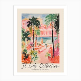 Palermo, Sicily   Italy Il Lido Collection Beach Club Poster 4 Art Print