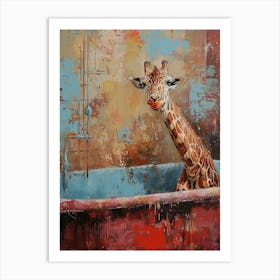 Giraffe Oil Painting Inspired 4 Art Print