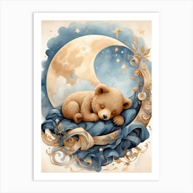 Teddy Bear Sleeping 1 Art Print