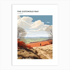 The Cotswold Way England 6 Hiking Trail Landscape Poster Art Print