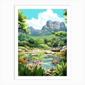 Kirstenbosch National Gardens Cartoon 2 Art Print