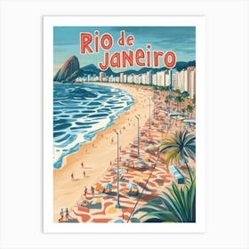 Aihrgdesign A Classic 1960s Travel Poster For Rio De Janeiro 4 Art Print