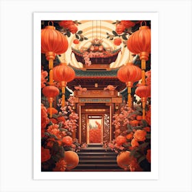 Chinese New Year Decorations 12 Art Print