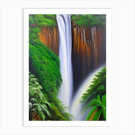 Kaieteur Falls Of The North, Guyana Peaceful Oil Art  Art Print