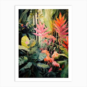Tropical Plant Painting Zz Plant 2 Art Print
