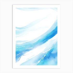 Blue Ocean Wave Watercolor Vertical Composition 129 Art Print