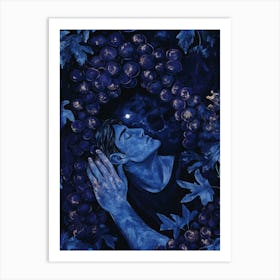 Blue Grapes Art Print