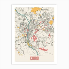 Cairo Map Poster Art Print