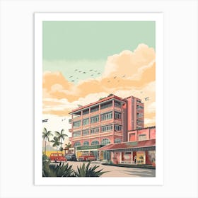 Manila Philippines Travel Illustration 4 Art Print