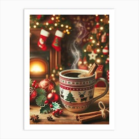 Christmas Coffee Art Print