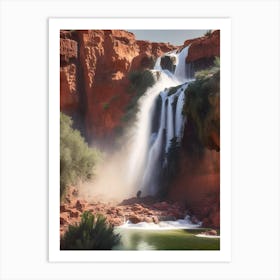 Ouzoud Falls, Morocco Realistic Photograph (3) Art Print