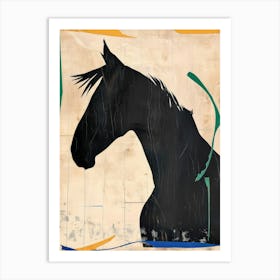 Horse 3 Cut Out Collage Art Print